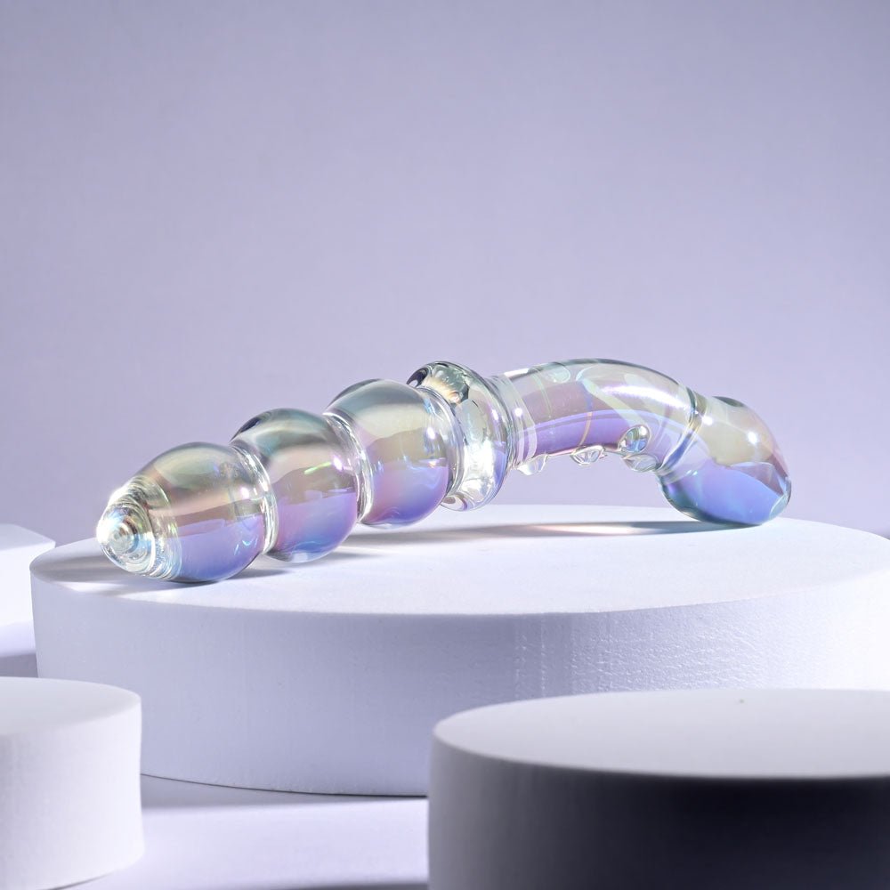 Playboy Pleasure JEWELS DOUBLE Clear Glass 17.1 cm Double Ended Dildo